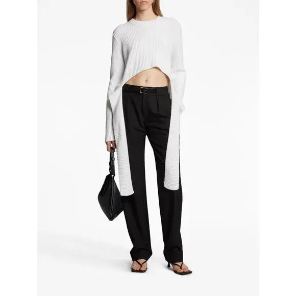 Proenza Schouler Chunky Cotton Cashmere Ballet Wrap Sweater size XL NWT - Picture 2 of 14